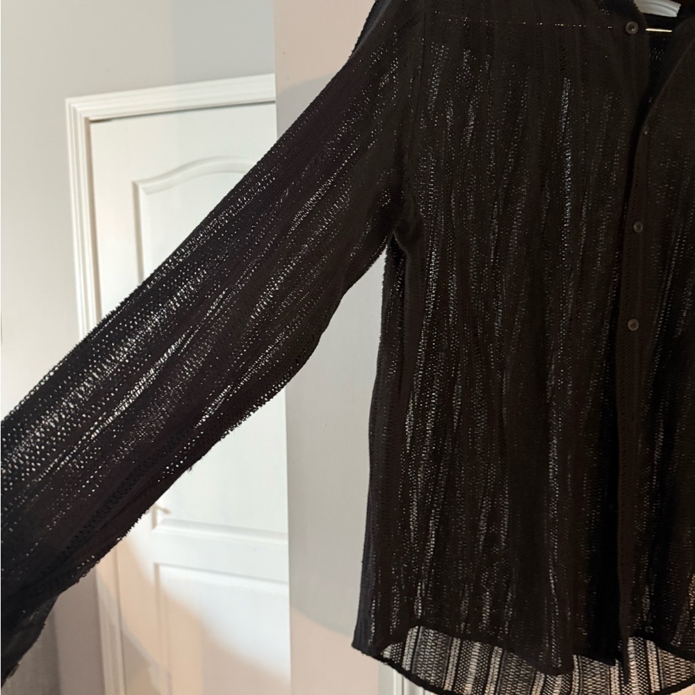 Zara Black Open-Knit Sweater - Picture 3 of 11